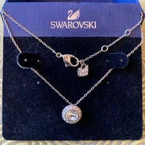 Swarovski CZ pendant sterling silver necklace